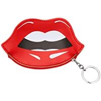 SUPVOX 1 unid Monedero con Llavero Mini Forma Linda de los Labios Cuero de la PU Monedero Monedero Bolsa de Efectivo…